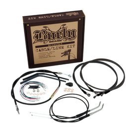 Burly Brand Control Kit 12in T-Bar - Black - Mo-Moto