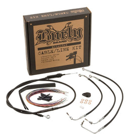 Burly Brand Control Kit 13in Bag Bar - Black - Mo-Moto