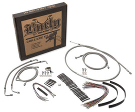 Burly Brand Control Kit 16in - Stainless Steel - Mo-Moto