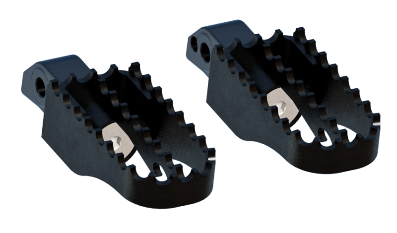 Burly Brand Pegs Passenger MX Black - Mo-Moto
