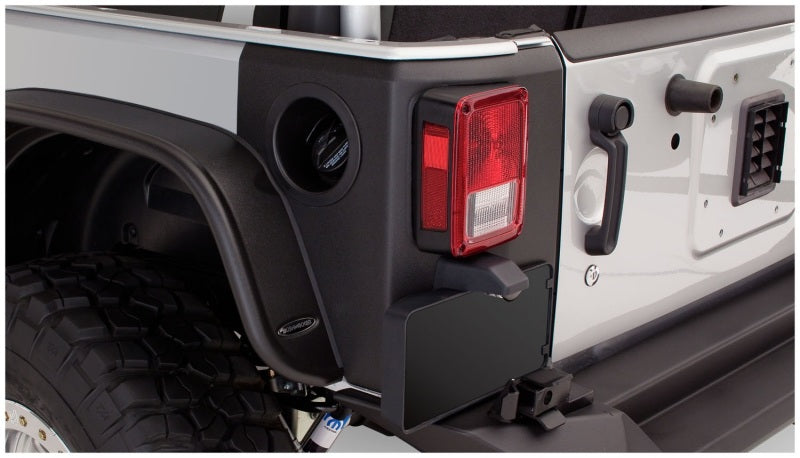 Bushwacker 07-18 Jeep Wrangler Trail Armor Rear Corners - Black - Mo-Moto