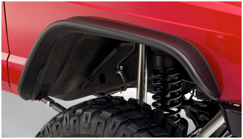 Bushwacker 84-01 Jeep Cherokee Flat Style Flares 4pc - Black - Mo-Moto