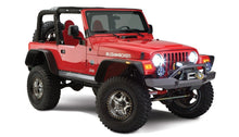 Load image into Gallery viewer, Bushwacker 97-06 Jeep Wrangler Flat Style Flares 4pc - Black - Mo-Moto