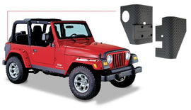 Bushwacker 97-06 Jeep Wrangler Trail Armor Rear Corners - Black - Mo-Moto