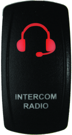 DragonFire Racing Lighted Switch Int/Rad On/Off Red Led