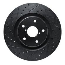 Load image into Gallery viewer, R1 20-25 Subaru WRX Front Left Drilled &amp; Slotted Black Brake Rotor