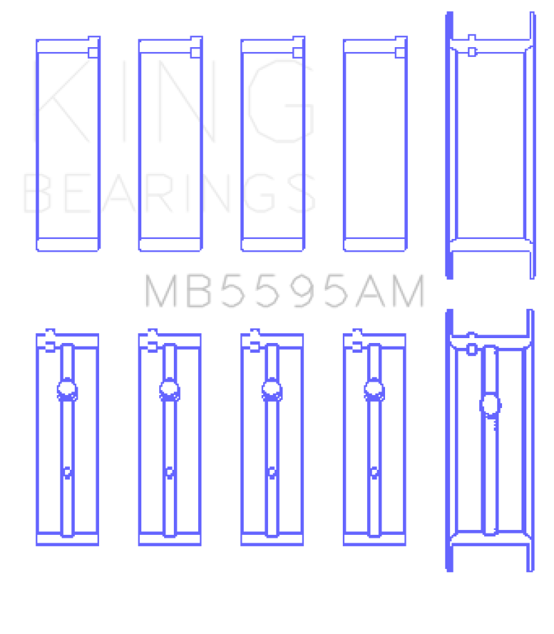 King Nissan KA-24E Main Bearing Set - Size STD