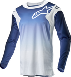 Racer Hoen Jersey White/Dark Navy/Light Blue Md