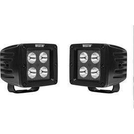 Westin LED Auxiliary Light 3.2in x 3.0in Spot w/5W Cree - Black