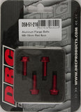 Aluminum Flange Bolts Red M6x16mm 4/Pk