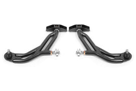 BMR 10-14 Ford Mustang Adj. Lower A-Arms w/ Delrin/Rod End / 18mm Tall Ball Joint - Black Hammertone