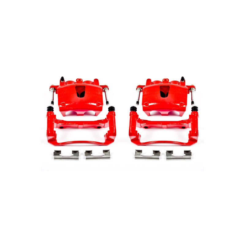 Power Stop 06-10 Jeep Commander Front Red Calipers w/Brackets - Pair