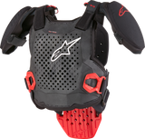 A-5 S Youth Chest Protector Black/White/Red Sm/Md