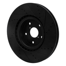 Load image into Gallery viewer, R1 05-17 Subaru WRX STI Front Left Drilled &amp; Slotted Black Brake Rotor