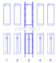 Load image into Gallery viewer, King BMW N20B20 Main Bearing Set - Size +0.50mm