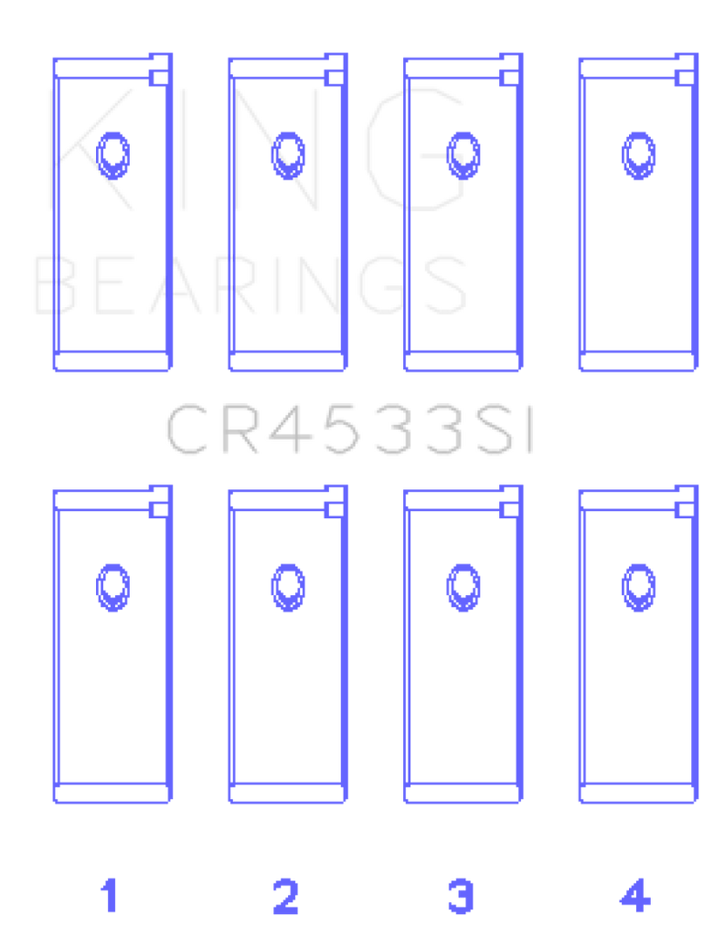 King Nissan QR25DE DOHC 16 Valves Rod Bearing Set - Size STD