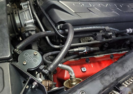J&L 20-25 Chevrolet Corvette 6.2L LT2 Targa Top Passenger Side Oil Separator 3.0 - Black Anodize