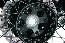 Kuryakyn Lodestar Rear Axle Sliders-BMW-Silver