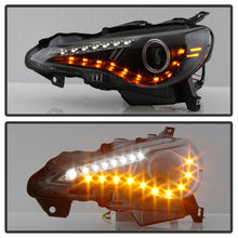 Load image into Gallery viewer, Spyder Scion FRS 12-14 Projector Headlights DRL LED Black PRO-YD-SFRS12-BK