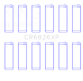 King Engine Bearings Gm/HolDEn 3.6 Lf4/Lfx/Lgx (Size +0.25mm) Connecting Rod Bearing Set