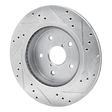 Load image into Gallery viewer, R1 2015-2025 Subaru Outback Rear Left Drilled &amp; Slotted Silver Brake Rotor