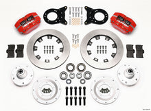 Load image into Gallery viewer, Wilwood Dynapro Dust-Boot Front Kit 12.19in Red 1965-1969 Mustang Disc &amp; Drum Spindle