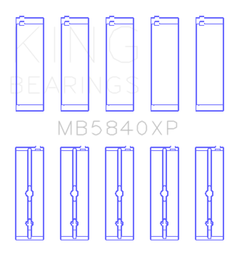 King Chrysler/Dodge Gen 3 Hemi 5.7L/6.1L/6.4L Crankshaft Main Bearing Set (Set of 5)