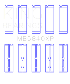 King Chrysler 300 Srt8 (Size 0.26) pMaxBlack Coated Main Bearing Set