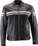Kuryakyn Leather By River Road Hoodlum Vintage Leather Jacket Black - Medium