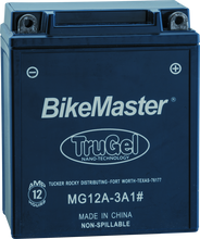 Load image into Gallery viewer, BikeMaster TruGel Battery MG12A-3A1