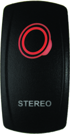 DragonFire Racing Lighted Switch Stereo On/Off Red