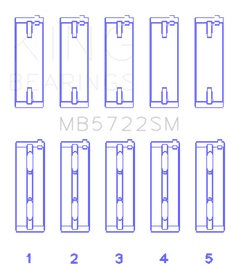King Engine Bearings Mitsubishi 4B11T Turbo Evo X/2007-> (Size +0.50mm) Main Bearing Set