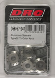 Aluminum Spacers Type 2 Titanium M6x12mm 4/Pk
