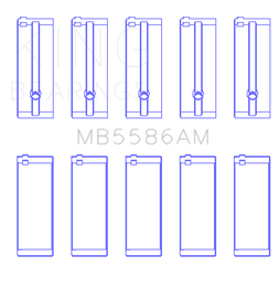 King Engine Bearings Isuzu 4Ze1 Sohc 8V (Size +0.50mm) Main Bearing Set