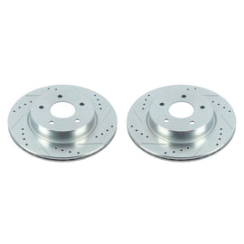 Power Stop 18-19 Nissan Leaf Rear Evolution Drilled & Slotted Rotors - Pair