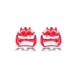Power Stop 05-18 Nissan Frontier Front Red Calipers w/Brackets - Pair