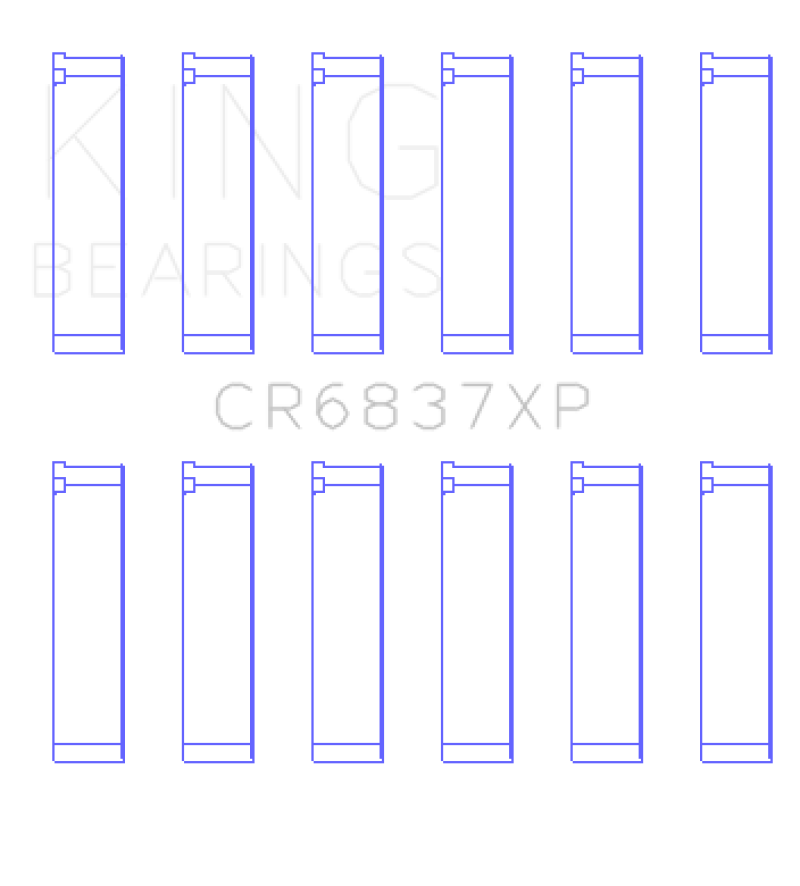 King Honda J30/J35 Connecting Rod Bearing Set (Set of 6)