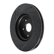 Load image into Gallery viewer, R1 20-25 Subaru Crosstrek Front Right Drilled &amp; Slotted Black Brake Rotor