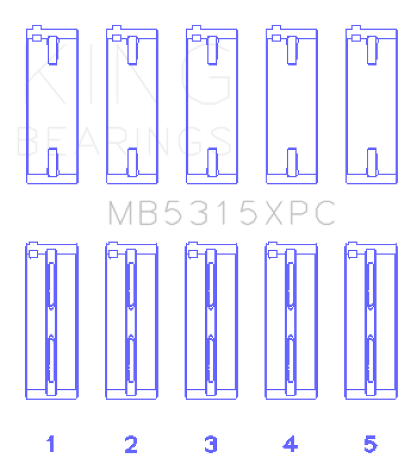 King Mitsubishi 4G63/4G64 Coated Performance Main Bearing Set - Size STD