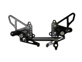 Vortex Racing 07-08 Ducati 1098,08-09 1098R,07-09 1098S,09-11 1198 Adjustable Rearsets- Black