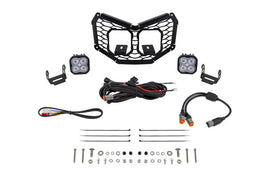 Diode Dynamics 17-24 Can-Am Maverick X3 Stage Series LED Grille Kit - Pro White Fog - Mo-Moto