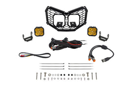 Diode Dynamics 17-24 Can-Am Maverick X3 Stage Series LED Grille Kit - Sport Yellow Fog - Mo-Moto