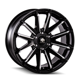Mayhem 8109 Crossfire 20x9.5 / 6x139.7 BP / 25mm Offset / 106mm Hub Black w/ Milled Spokes Wheel