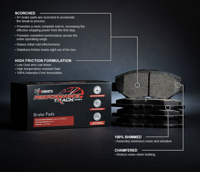 R1 16-20 Ford Mustang Rear Track/Street Brake Pads