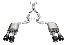 Load image into Gallery viewer, Corsa 20-22 Ford Mustang GT500 3.0in Dual Rear Exit Catback w/ Twin 5.0in Polished Carbon Fiber Tips