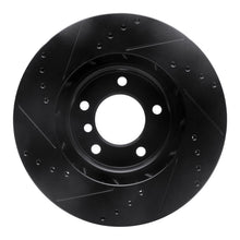 Load image into Gallery viewer, R1 95-99 BMW M3 E36 Left Front Drilled &amp; Slotted Black Brake Rotor