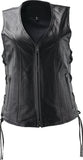 Kuryakyn Leather By River Road Sapphire Leather Vest Black Womens - Large