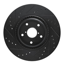 Load image into Gallery viewer, R1 20-25 Subaru Crosstrek Front Right Drilled &amp; Slotted Black Brake Rotor