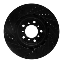 Load image into Gallery viewer, R1 01-06 BMW M3 Left Front Drilled &amp; Slotted Black Brake Rotor