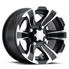 Load image into Gallery viewer, ITP SS 312 14x6 / 4x110 BP / 4+2 Offset Black w/ Machined Wheel